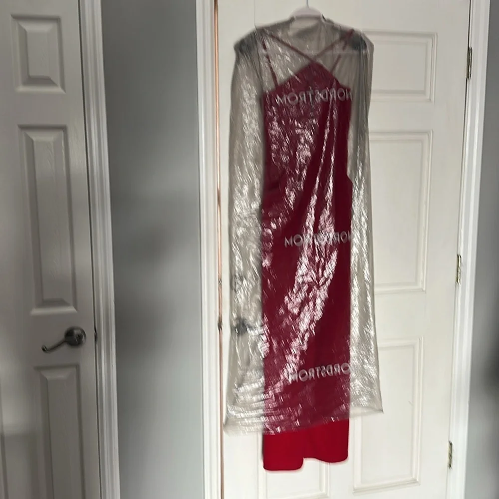 Love Nickie Lew Elegant Red halter Jumpsuit for Women Red small Nordstrom - Picture 13 of 13